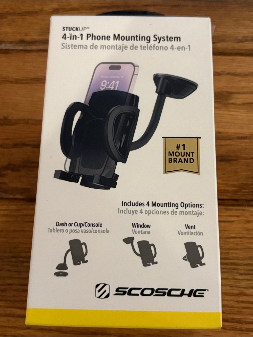 Scosche StuckUp 4-in-1 Black Phone Mounting System